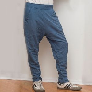 Nappytabs Drop Crotch Joggers, Blue, Unisex